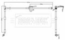 Borg & Beck Brake Hose  - BBH8737 fits DISCOVERY V L462 2016>