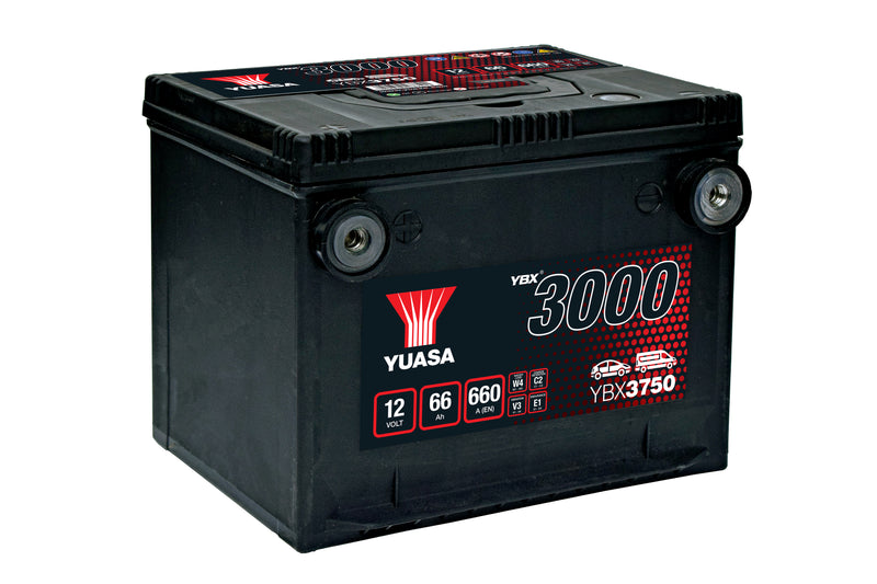 YBX3750 12V 66Ah 660A (US Group 75R FT) Yuasa SMF Battery - 4 Year Warranty (5470970183833)