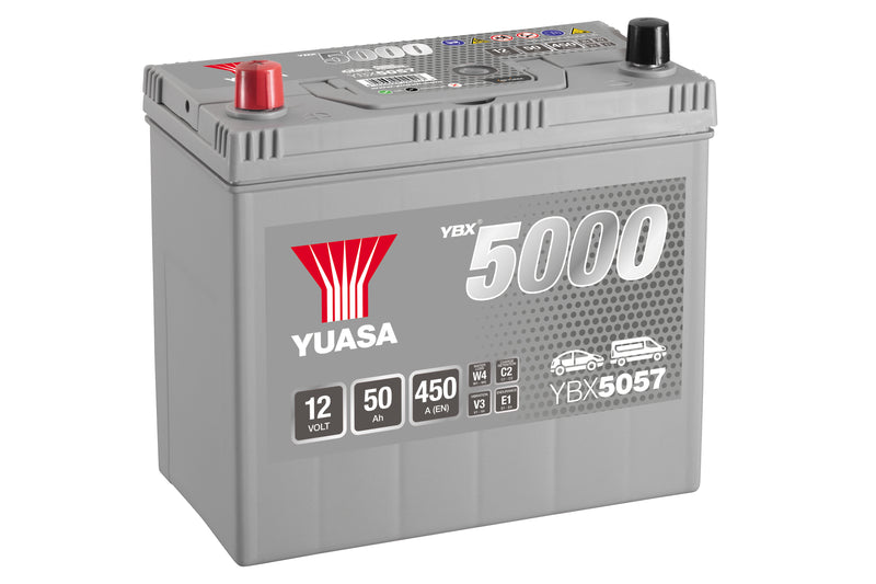 Yuasa YBX5057  - 5057 Silver High Performance SMF Battery - 5 Year Warranty