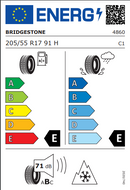 Bridgestone 205 55 17 91H Blizzak LM25 tyre