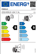 Pirelli 255 45 19 104Y Cinturato P7 C2 tyre