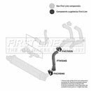 First Line Heat Exchanger Hose  - FTH1045 fits Fiat Fiorino-Qubo 1.3 MJTD 07-