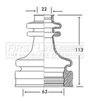 First Line Cv Joint Boot Kit  - FCB2770 fits Ford Fiesta IV - Inner