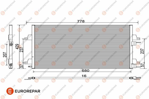 Eurorepar Air Conditioning Condenser - 1610163180
