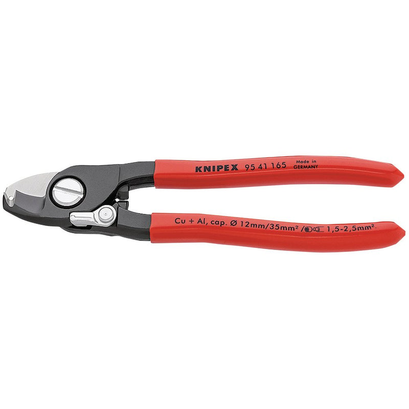 Knipex 95 41 165SBE Copper/Aluminium Only Cable Shear with Sprung Handles 165mm