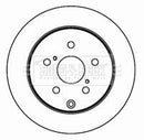 Borg & Beck Brake Disc Pair  - BBD4602 fits Toyota Corolla Verso 04-
