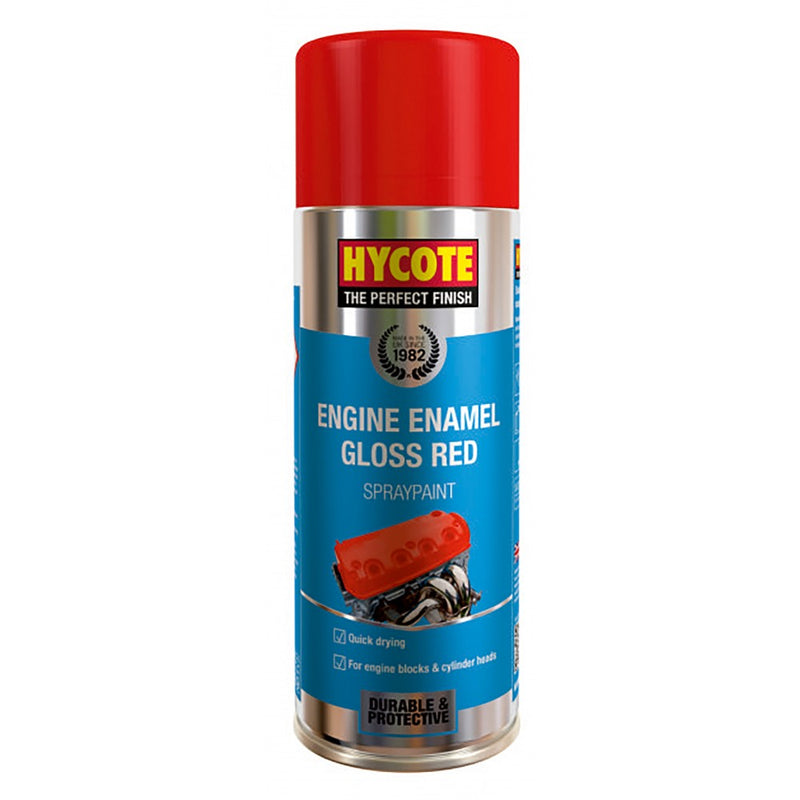 Hycote Engine Enamel Gloss Red Spray Paint - 400ml