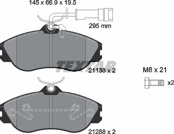 Textar Brake Pad Set - 2113802