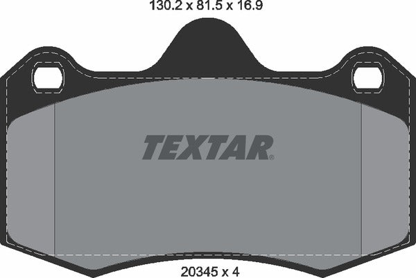 Textar Brake Pad Set - 2034501
