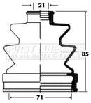 First Line Cv Joint Boot Kit  - FCB2847 fits Mitsubishi Shogun Pinin