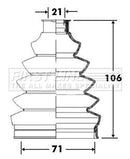 First Line Cv Joint Boot Kit  - FCB2365 fits Chev/Daewoo Kalos 1.2i - Outer