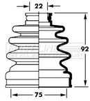 First Line Cv Joint Boot Kit  - FCB2370 fits Kia Mentor, Shuma - Outer