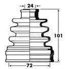 Borg & Beck Cv Joint Boot Kit  - BCB2865 fits Toyota Avensis, Corolla Verso