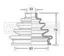 First Line Cv Joint Boot Kit  - FCB2301 fits Audi, Volkswagen - Outer