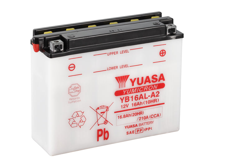 YB16AL-A2 (CP) 12V Yuasa YuMicron Battery (5470977687705)