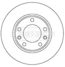 Borg & Beck Brake Disc Pair  - BBD5358 fits Peugeot 308 II 09/13-