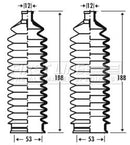 First Line Steering Gaiter Kit  - FSG3291 fits Fiat Doblo, Doblo Cargo