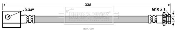 Borg & Beck Brake Hose  - BBH7650 fits Nissan 350Z 03-09