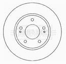 Borg & Beck Brake Disc Pair  - BBD4622 fits Mitsubishi Lancer Estate 03-