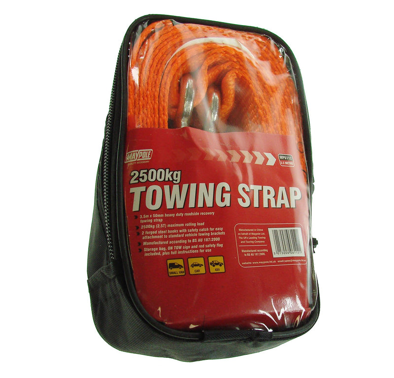 Maypole Recovery Towing Strap 2500kg 3.5m