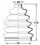 First Line Cv Joint Boot Kit  - FCB6069 fits Citroen C2, C3 - RH