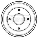 Borg & Beck Brake Drum (Single) - BBR7099 fits Citroen AX GTi,Saxo 91-