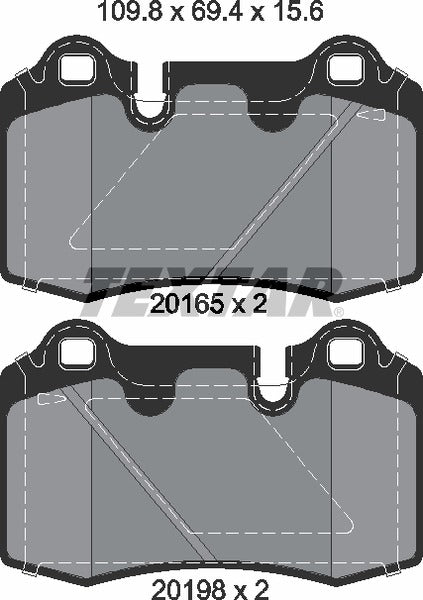 Textar Brake Pad Set - 2016501