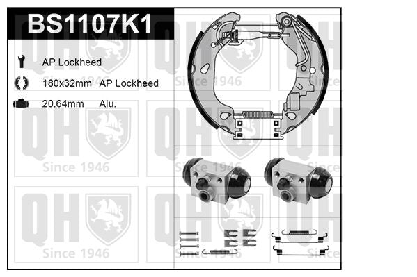 Quinton Hazell Lockheed Brake Shoe Kit - BS1107K1 | Arnold Clark Autoparts