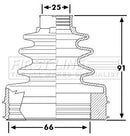First Line Cv Joint Boot Kit  - FCB6265 fits Mini Cooper, One, Clubman