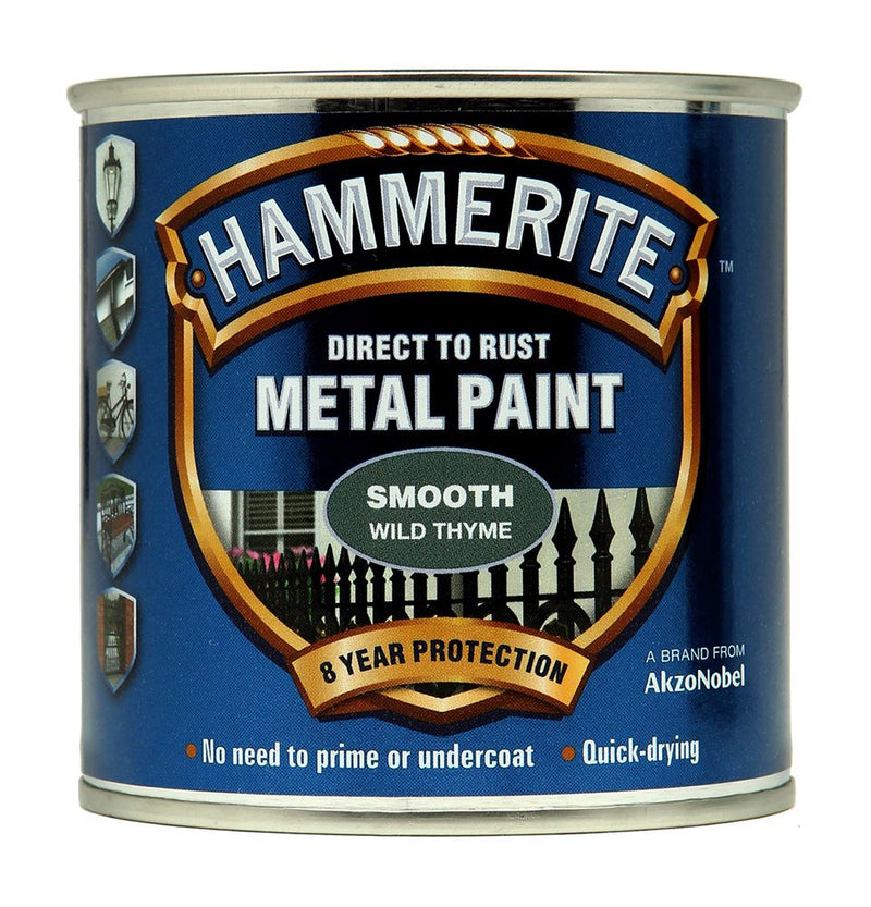 Hammerite Metal Smooth Wild Thyme Paint - 250ml
