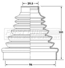 First Line Cv Joint Boot Kit  - FCB6220 fits Vauxhall Insignia