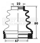 First Line Cv Joint Boot Kit  - FCB2870 fits Toyota Corolla, Corolla Verso