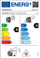 Continental 235 65 16 115R Van Contact 4 Season tyre