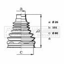First Line Cv Joint Boot Kit  - FCB6442 fits 500L