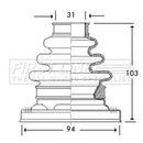 First Line Cv Joint Boot Kit  - FCB2792 fits BMW - Inner