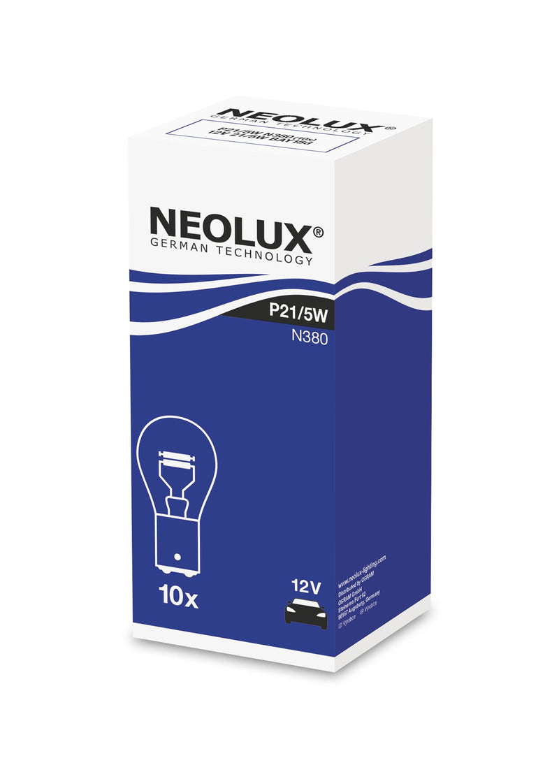 Neolux N380 12v 21/5w BAY15d (380) Trade pack of 10