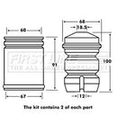 First Line Strut Protection Kit  - FPK7018 fits BMW 5 E34
