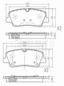 Borg & Beck Rear Brake Pad Set - BBP2652 fits H350 2.5 CRDI 04/15-