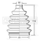 First Line Cv Joint Boot Kit  - FCB2346 fits Toyota,Nissan,Honda,Chrysler
