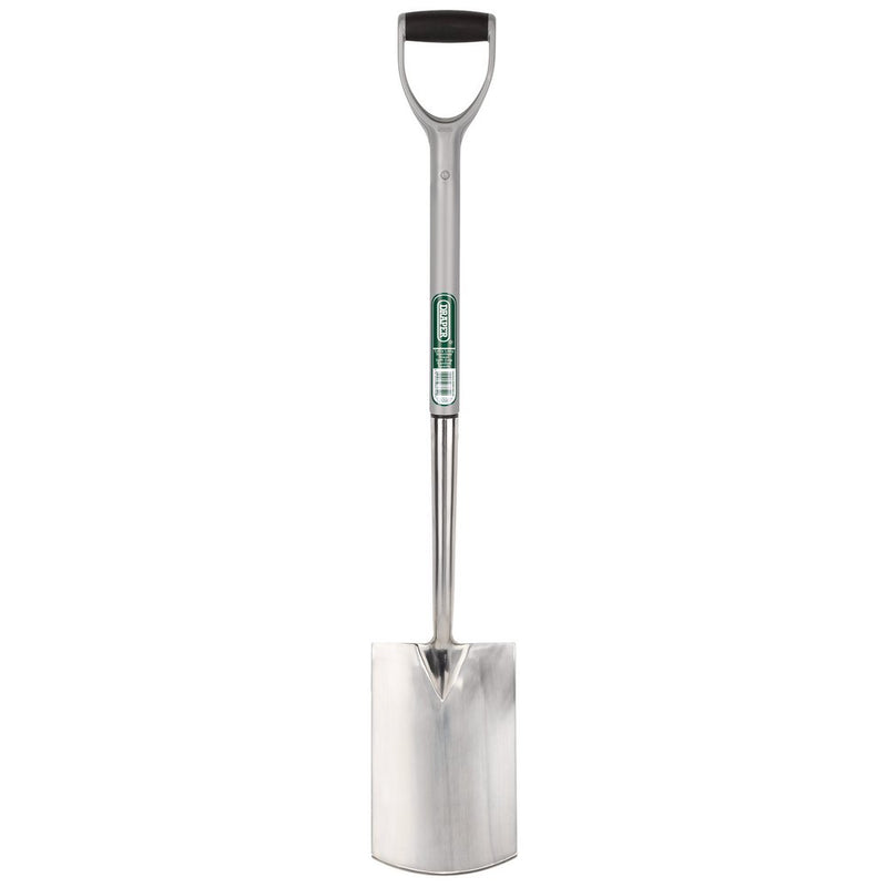 Extra Long Stainless Steel Garden Spade with Soft Grip
