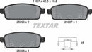 Audi Chevrolet Opel Vauxhall, Brake Pad Set - Textar 2509602