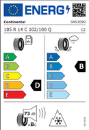 Continental 185 82 14 102Q Van Contact Winter tyre