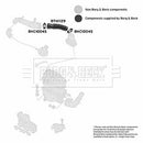 Borg & Beck Turbo Hose  - BTH1129 fits VAG Caddy 00-04, IBIZA 1.9TDi