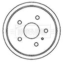 Borg & Beck Brake Drum (Single) - BBR7159 fits Mercedes A140 A160 A170 1998-