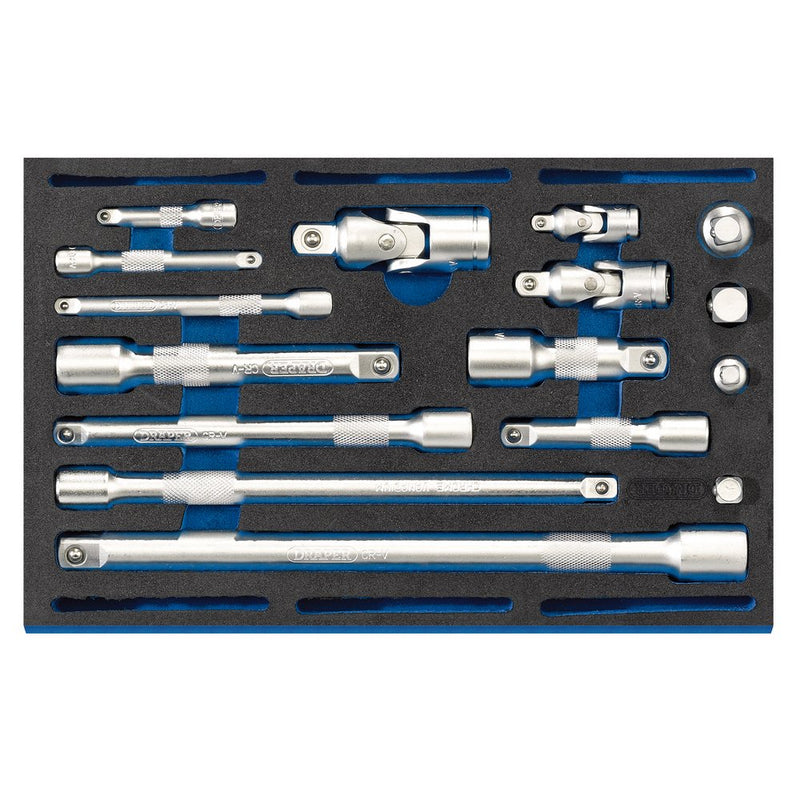 Extension Bar, Universal Joints and Socket Convertor Set