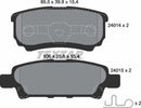 Chrysler Dodge Jeep Mitsubishi, Brake Pad Set - Textar 2401401