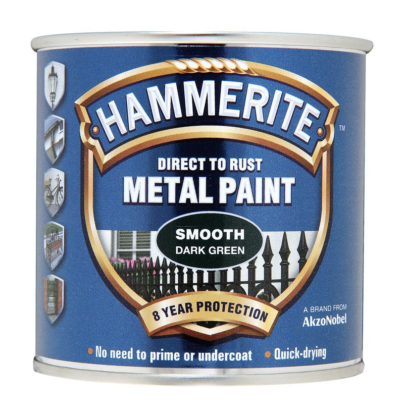 Hammerite Smooth Dark Green Paint - 250ml