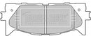 Borg & Beck Front Brake Pad Set - BBP2026 fits Toyota Camry 06-