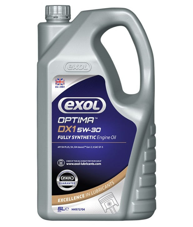 EXOL Optima DX1 5W-30 Fully Synthetic Engine Oil 5L - M497S704 (6540002459801)