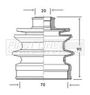 First Line Cv Joint Boot Kit  - FCB2057 fits Mazda 323 - Outer